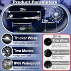 Anordsem Solar Firework Lights Outdoor Garden Sparkler Lights 4 Pack White - Image 4