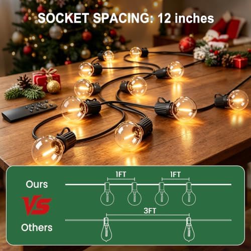 Outdoor String Lights with Remote 75FT Waterproof Outside Lighting for Yard - Image 4