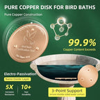 Bird Bath Copper Disk, Pure Copper Bird Bath Purification Disc, Save Cleaning Time, Chemical Free,Safe Natural Solution for Birdbaths Bowls&Waterfall Fountain, Year-Round Use (4 pcs) - Image 3