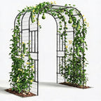 Garvee Metal Garden Arch Trellis, 7.5 Ft Black by Garvee