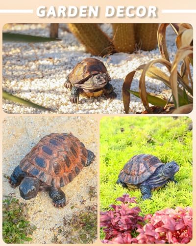 Turtle Statue, Resin Garden Sculpture Indoor/Outdoor Yard Lawn Ornament,Home Decor (Medium) - Image 4