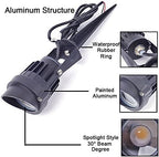 8Pack 5W Low Voltage Landscape Lights with Connectors Outdoor Lighting 24V AC/DC Focusing Lens LED Landscape Spotlights,600LM Warm White Waterproof Outdoor Garden Yard Lights - Image 4