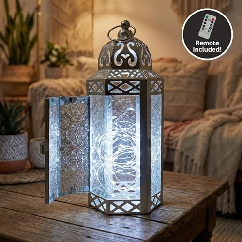 Vela Lanterns Decorative Indoor LED Candle Holder, White Gold, M, 6-Pack - Image 6