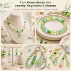 Lurui Beaded Plant Kit - DIY Glass Bead Plant Making Kits for Adults - Succulent Flower Suncatcher Garden Craft Starter Set with Green Crystal Seed Beads - Image 5