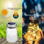 SmilingTown 30 LED 12 Packs Solar Lights Mason Jars Lids String Lights Solar Lantern Hanging Lights for Yard Garden Wedding Christmas Decorations (NO Jars) - Image 6