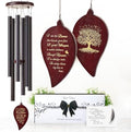 32 Inch Leaf Black Memorial Wind Chimes for Loss of Loved One Sympathy Gift by CaptainD%C3%A9cor