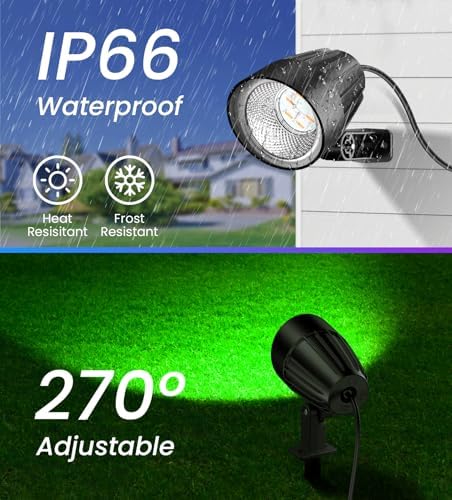 MEIKEE 15W RGBW LED Landscape Spotlights with Remote and 4.9FT Cord - Image 5