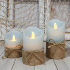 Nautical Decor Ocean Blue Flameless Candles with Remote - Image 4