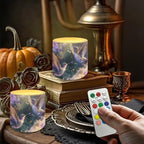Hummingbird LED Flameless Candles with Realistic Dancing Flame Waterproof Outdoor Battery Operated Pillar Lights with Remote (4 Pack, 3 Inch) for Parties Home Public Elegant Events - Image 2