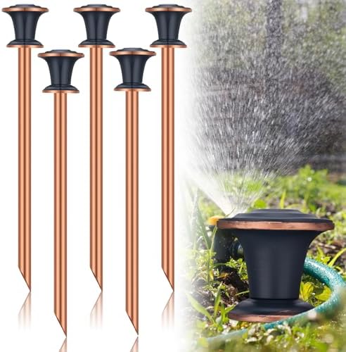 Tandefio 5 Pcs Garden Hose Guide Stake 17 Inch Heavy Duty Decorative by Tandefio