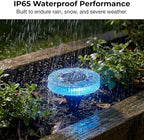 Solar Disk Lights Outdoor Waterproof, Decorative Mosaic Solar Ground Lights, Highly Weather-Resistant Landscape Lighting for Garden, Pathway, Walkway, Patio, Yard Decor (4, Purple) - Image 3