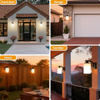 Dusk to Dawn Outdoor Wall Light Sconce, Waterproof Aluminum Porch Light Exterior Fixture with Milk Glass Shade for Patio, Yard, Garden House, Outside, Matte Black - Image 4