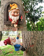 Climbing Gnomes Tree Faces Decor Outdoor for Yard - Cute Gnome Garden Statue Art Resin Dwarf Sculpture for Outdoor Decoration Ornaments - Image 4