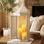 Vela Lanterns Decorative Indoor Tall White Floor Lantern, Extra Large - Image 3