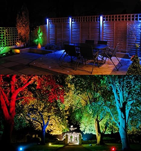 TOVEENEN Color LED Outdoor Landscape Spotlight - 120V 12W Waterproof Spot Lights for Christmas Halloween Yard House, 2 Pack - Image 3