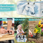 Horse Garden Tool Bag, Garden Tote Storage Bag with 10 Pockets, Indoor and Outdoor Horse Animal Gardening Tool Organizer for Women Men - Image 7