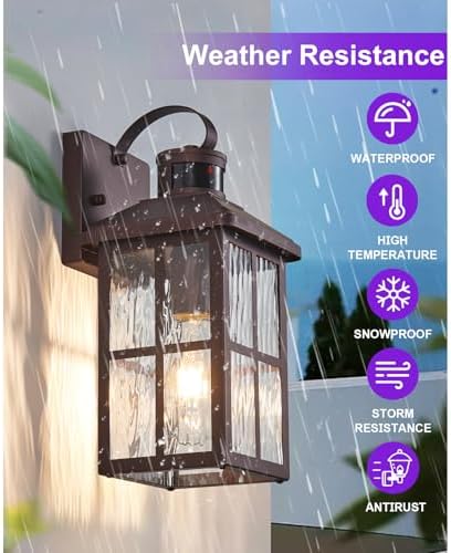 Porch Lights Outdoor with Remote, Motion Sensor Exterior Lighting Fixtures - Image 6