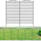 5 Panel No Dig Decorative Garden Fence 48" H x 11.4'L for Dogs Outdoor by Bilibompa