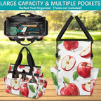 Fruits Half Apples Garden Tool Bag Tote for Men Women Multiple Pockets Wide Mouth Heavy Duty Waterproof Tool Organizer Bag for Outdoor Lawn Yard Portable Gardening Storage With Elasticbands - Image 3