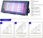 50W RGB LED Flood Light, 220V-240V AC, IP65 Waterproof Color-Changing Outdoor Spotlight with Remote Control(RGB-50 W) - Image 6