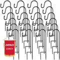 24 Pack 15 Inch Shepherds Hooks Outdoor Metal Garden Hook for Hanging Plant by Hicarer