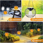TomCare Solar Lanterns Outdoor 4 Pack Flickering Flame Metal Hanging Lights - Image 4