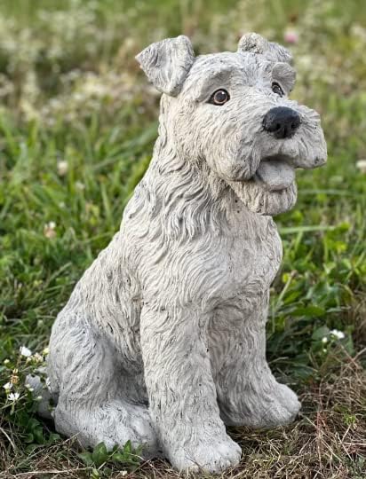 Wire Fox Terrier Statue Large Airedale Terrier Sculpture Concret Wire haired Terrier Figure Outdoor and Indoor Figurine - Image 3