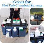 Joe & JoseRin Hot Tub Chemical Storage Bag, Pool Cleaning Caddy Tool Organizers Bag, Essential Spa Accessories with Pockets Handle, Heavy Duty Multifunctional Storage Garden Carry Tote Bag - Image 3