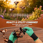 Flamed Copper Three Calla Lilies Garden Stake with Bells，Triple bluebells Garden Stake，Weatherproof Outdoor Yard Sculpture for Lawn, Patio and Pathway Decoration (3) - Image 3