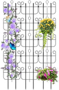 Garden Trellis for Climbing Plants, Outdoor Rustproof Heavy Duty Plant Climber Support for Flowers, Vine, Cucumbers, Expandable Height & Width, No Dig Decorative Garden Fence Panels by Blingluck