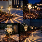 XMCOSY+ Solar Pathway Lights Outdoor, 10-40 LM Solar Garden Lights, 4 Pack - Image 5