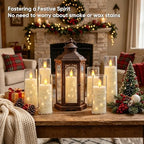 Raycare 7 Pack Flameless Battery Operated Pillar Candles with Remote Timer - Image 3