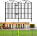 No Dig Garden Fence Outdoor for Yard, 5 Panels with Gate by FencePost