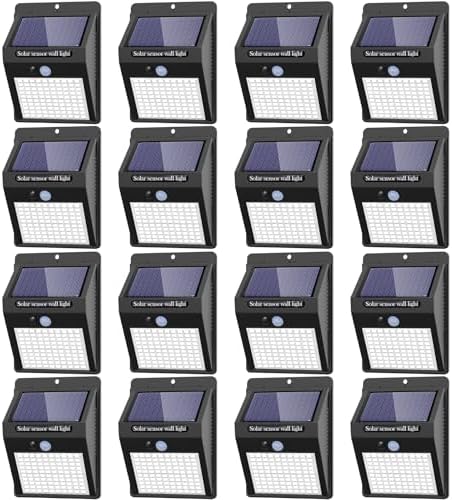 16 Pack Solar Lights Outdoor, 3 Modes/100LED Wireless IP65 Waterproof Solar Motion Lights Outdoor for Front Door, Backyard, Garage, Deck by kolpop