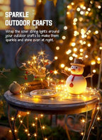 Solar String Lights, 6 Pack Total 198Ft 600 LED Fairy Lights Warm White - Image 7