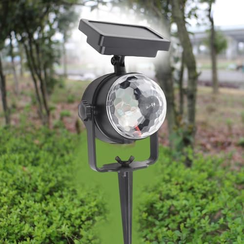 Outdoor Solar LED Fairy Spotlight Projector Lamp, Multi - Color Rotating Christmas Party Light with Ground Peg, Solar - Powered for Garden Yard Holiday - Image 4