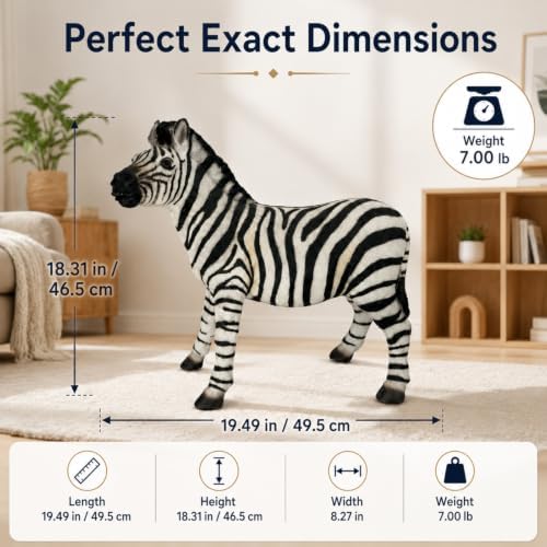 Garden Statue 18" Zebra, Outdoor Statue Weatherproof Lawn Ornament - Image 2