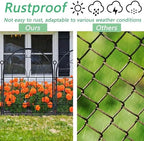 Decorative Garden Fence 17in(H) x 10ft(L), Rustproof Metal Animal Barrier - Image 5