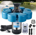 RELIY Pond Fountain Aerator, 15000 GPH 110V 1HP Fountain Pump, Fully Automatic Powerful Lake Floating Fountain, 100 FT Power Cord, 2x100 FT Traction Rope, Pond Fountains For Large Ponds by RELIY