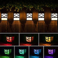 Solpex Solar Deck Lights,Solar Fence Lights, 2 Modes Christmas Decoration Lights,Unique Pattern, Waterproof Automatic Outside, Deck, Patio, Stairs, Yard, Steps, Path & Driveway (RGB & Black 8-Pack) by Solpex