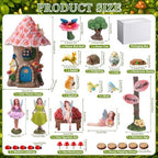 30 Pcs Solar Fairy Garden House Resin Kit - Image 2