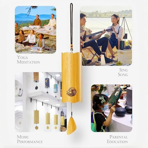 Bamboo 8-Tone Chords Wind Chimes Musical Chords Sound Healing Meditation Yoga Home Garden Patio Decoration - Image 7