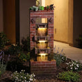 Bumilgar 34" Brick Outdoor Fountain Garden LED Lights by Bumilgar