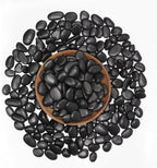 40 lbs Black River Rocks - Large Polished Black Pebbles for Plants & Garden Decorative Stones，0.5-1" Polished Pebbles for Landscaping, Fish Tanks, Flower Pots, Water Fountains by LOOIOOJ