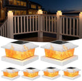 Solar Post Cap Lights, White, 4x4/5x5, 6-Pack by Unknown