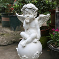 18in Angel Statue Cupid Sculpture Outdoor Decoration Patio Garden Decoration Porch Lawn, Angel Garden Sculpture and Statuary, Angel Statue commemorating Spiritual Gifts by Outdooranimalsculpturedecor