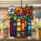 Flowers and Books Acrylic Suncatcher - Image 4
