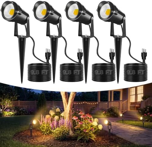 nipify 5W Outdoor Spot Lights, COB Landscape Spotlights with Spiked Stand by Nipify
