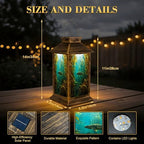 Solar Lantern Outdoor Waterproof Kelp Forest Sea Garden Decor LED Hanging Solar Lights Tabletop Lamp Gifts for Women Mom Outside Yard Patio Porch - Image 2