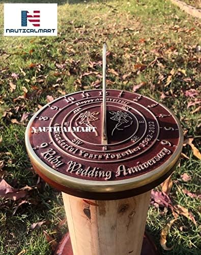 NauticalMart Ruby Wedding Anniversary Sundial Gift - Image 6